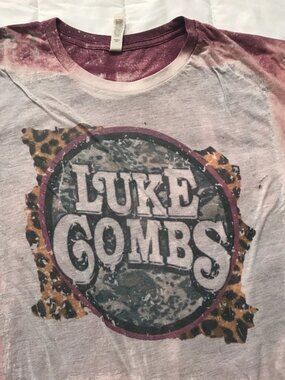 Women's Luke Combs World Tour Concert T-Shirt Adult 3XL Tie Dye Pink Tee